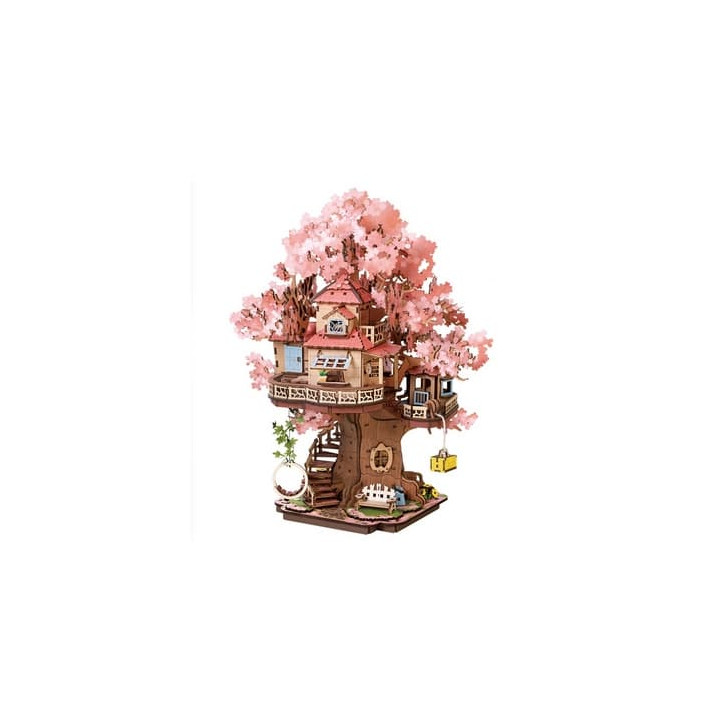 RoboTime 3D dřevěná skládačka Domeček na stromě Sakura