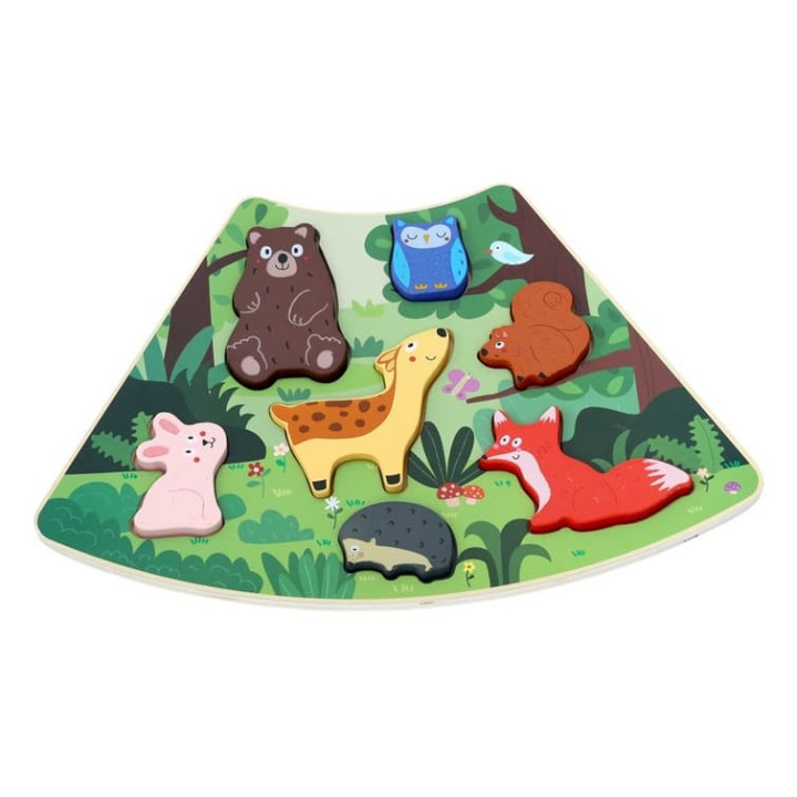 2Kids Toys Dřevěné puzzle Kruh propojitelné 6 v 1