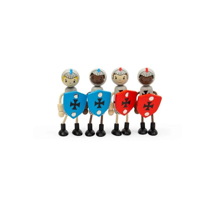 Bigjigs Toys Sada dřevěných postaviček Středověcí rytíři