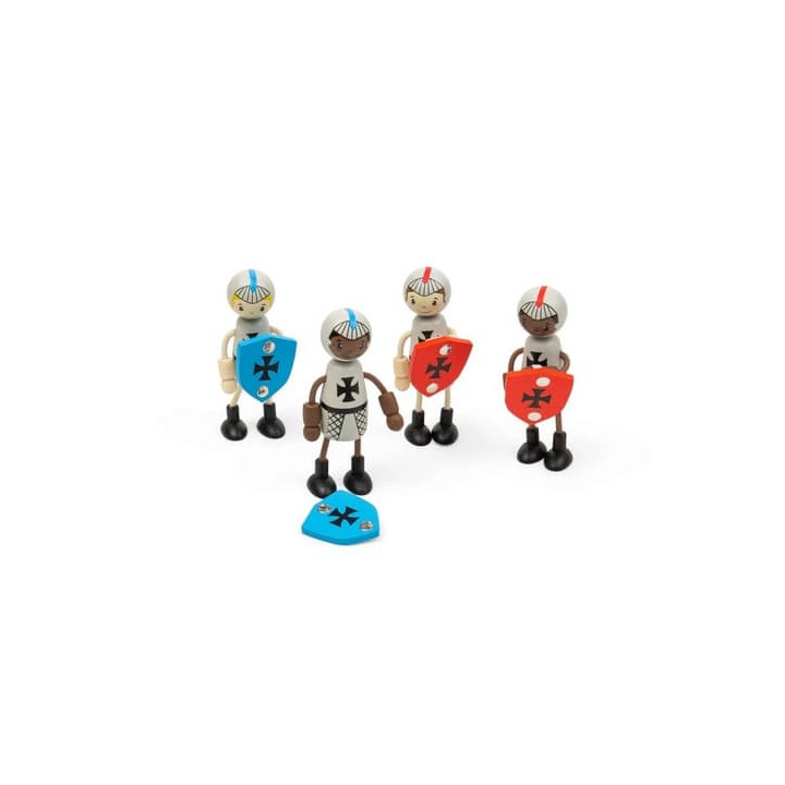 Bigjigs Toys Sada dřevěných postaviček Středověcí rytíři