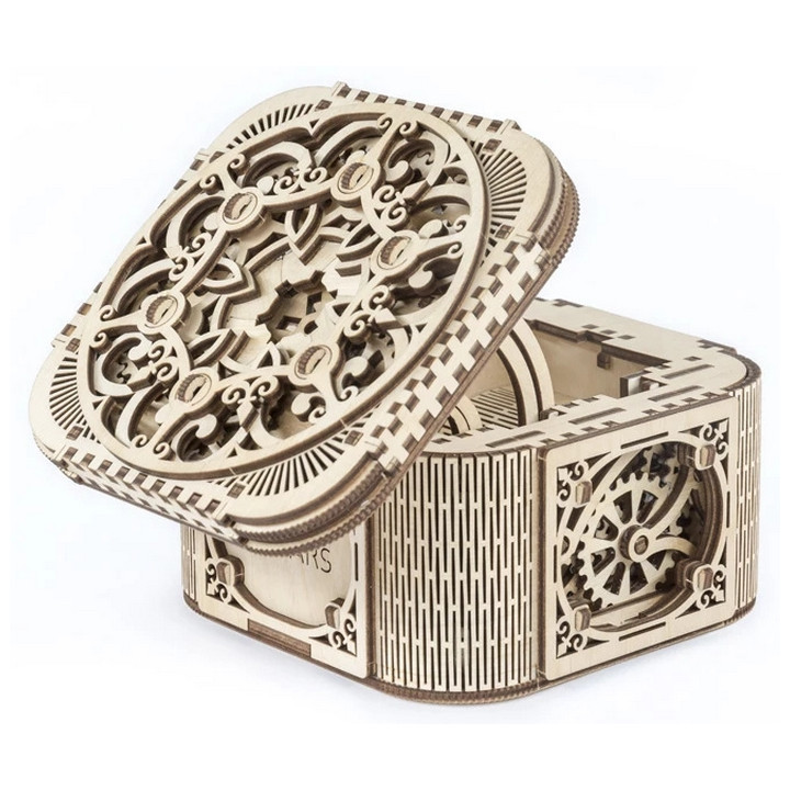 Ugears 3D dřevěné mechanické puzzle Šperkovnice