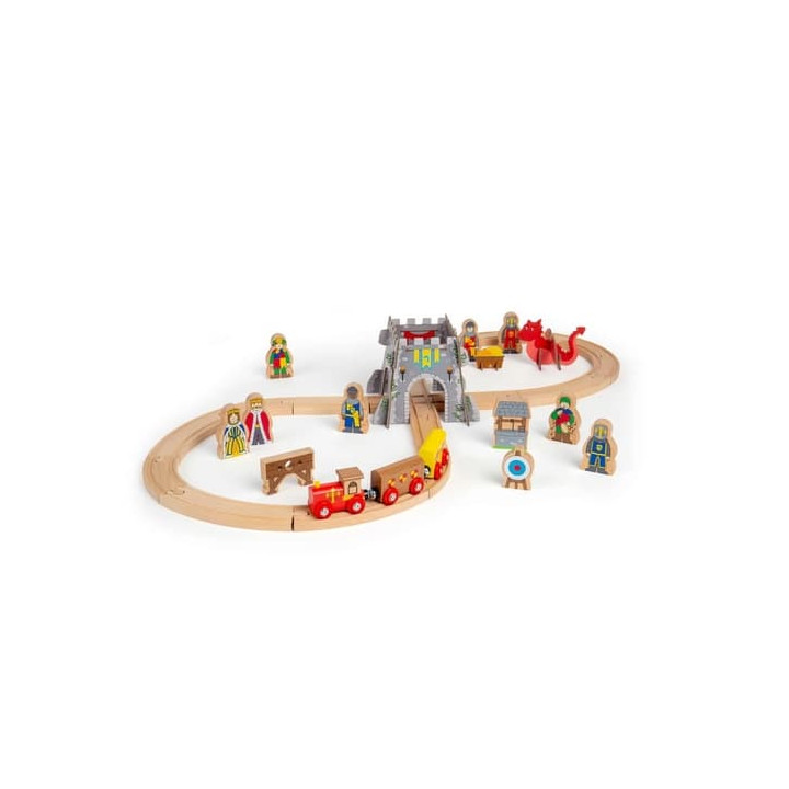 Bigjigs Rail Dřevěná vláčkodráha Středověk