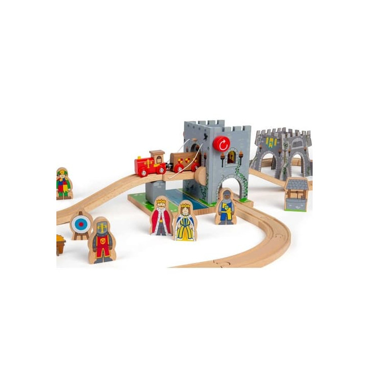 Bigjigs Rail Dřevěná vláčkodráha Středověk