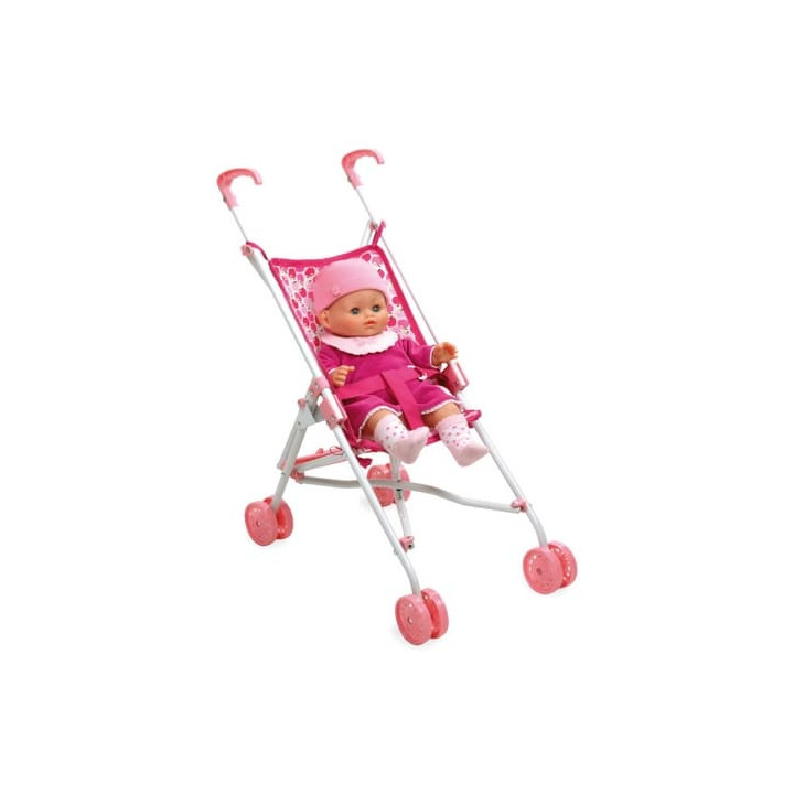 Petitcollin Skládací kočárek Pomme d'Amour (pro panenku do 52 cm)