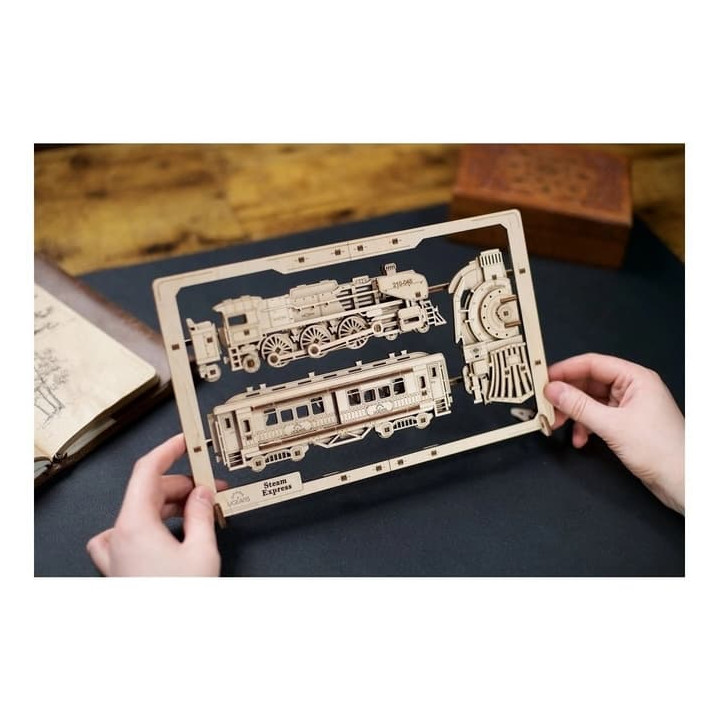 Ugears 2,5D dřevěné mechanické puzzle Steam Express