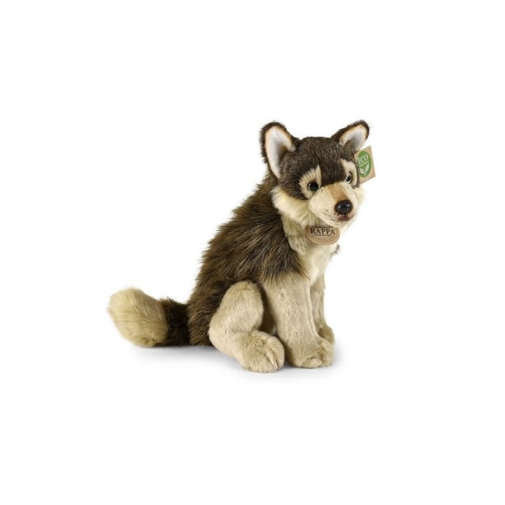 Rappa Plyšový vlk sedící 28 cm ECO-FRIENDLY