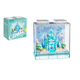 Stavebnice mini KOCO Zimní hrad plast 381ks v krabičce 11x12x5cm