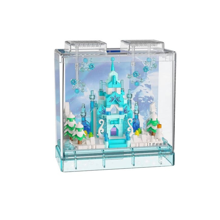 Stavebnice mini KOCO Zimní hrad plast 381ks v krabičce 11x12x5cm
