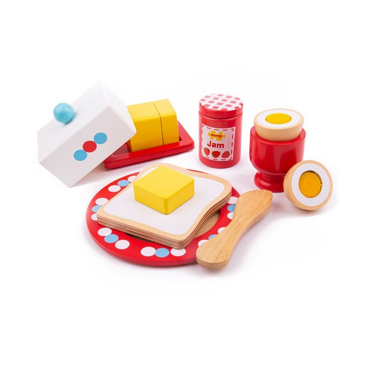 Bigjigs Toys Dřevěné hračky - Set snídaně