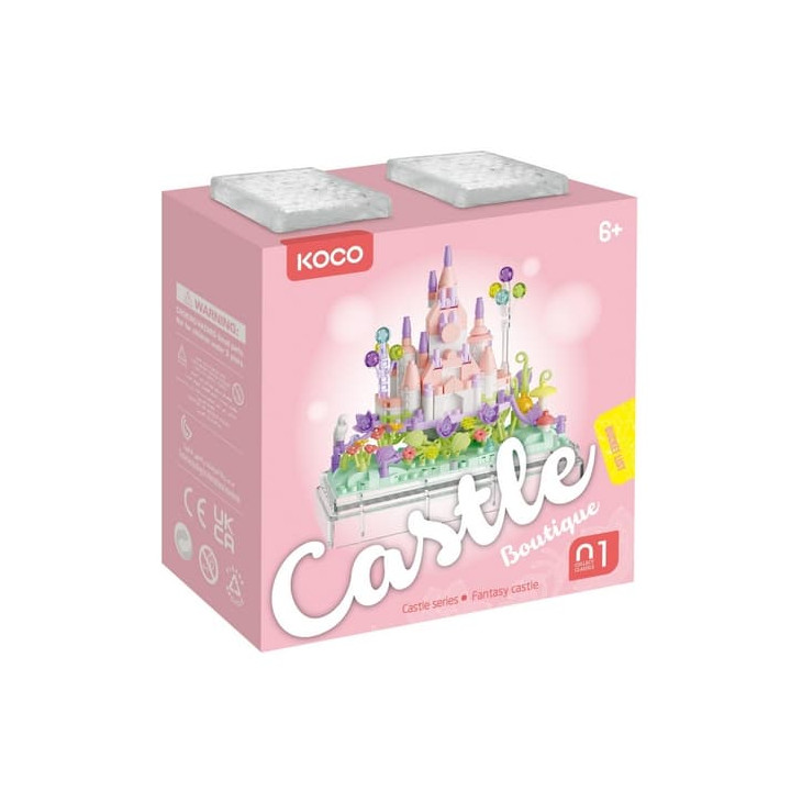 Stavebnice mini KOCO Letní hrad plast 412ks v krabičce 11x12x5cm