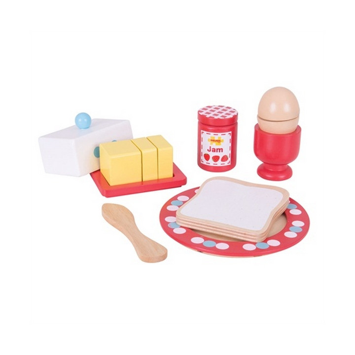 Bigjigs Toys Dřevěné hračky - Set snídaně