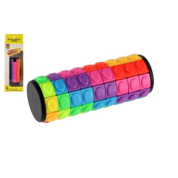 Hlavolam válec/věž barevný plast 11cm v krabičce