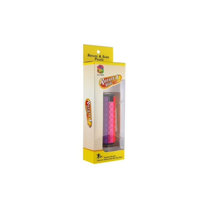 Hlavolam válec/věž barevný plast 11cm v krabičce
