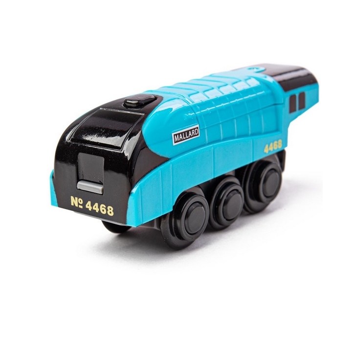 Bigjigs Rail Elektrická lokomotiva Mallard modrá