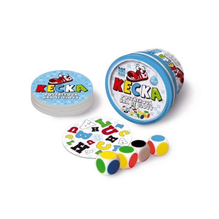 Kecka společenská hra v plechové krabičce 9x9x5cm STRAGOO