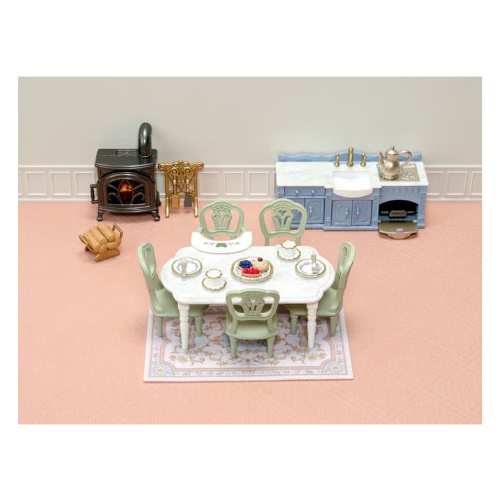 Sylvanian Families Nábytek - elegantní jídelna s krbem