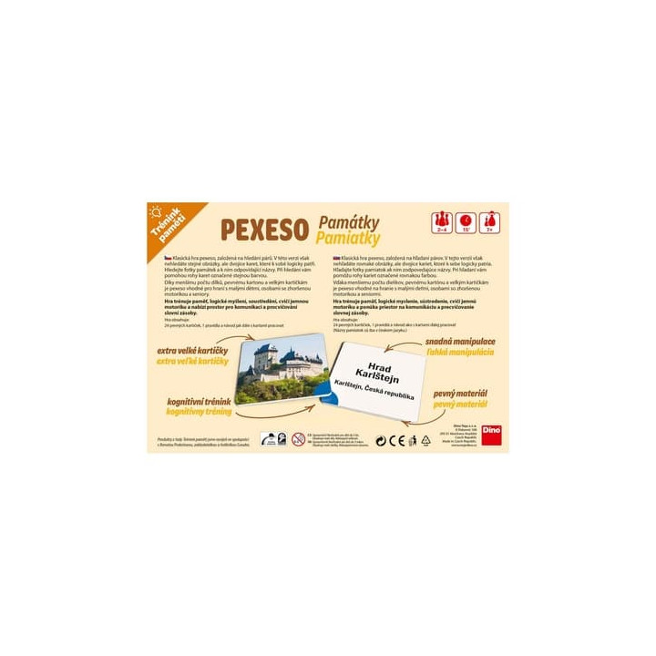 Trénink paměti Pexeso Památky