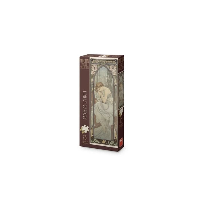 Alfons Mucha – Odpočinek noci 75 panoramic Puzzle