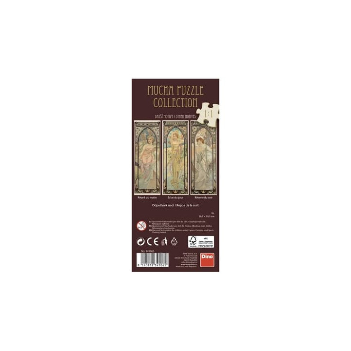 Alfons Mucha – Odpočinek noci 75 panoramic Puzzle