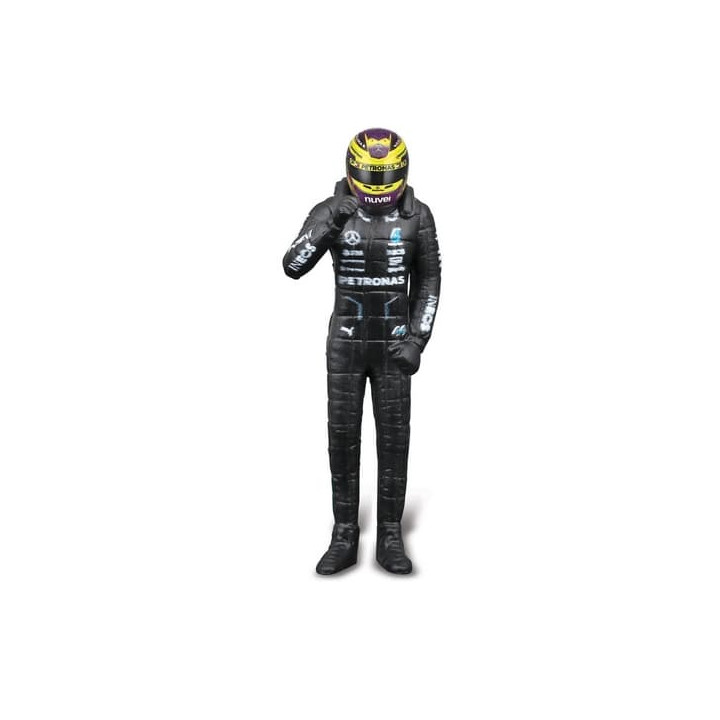 Bburago - RACE F1 s figurkou jezdce, Mercedes-AMG Petronas W15 (2024),  44 Lewis Hamilton, 1:24