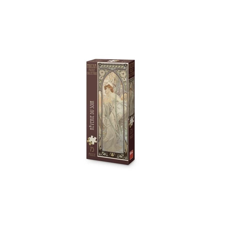 Alfons Mucha – Snění večera 75 panoramic Puzzle