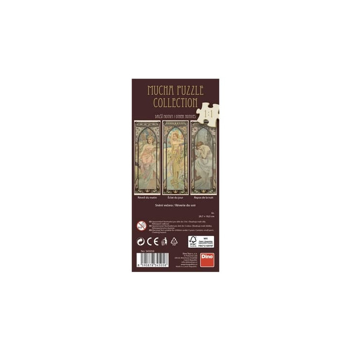 Alfons Mucha – Snění večera 75 panoramic Puzzle