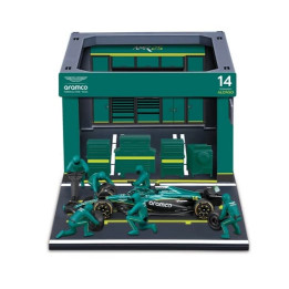 Bburago - Formula Racing F1 Pit Pass set - Aston Martin AMR25 (2025),  14 Fernando Alonso, 1:43