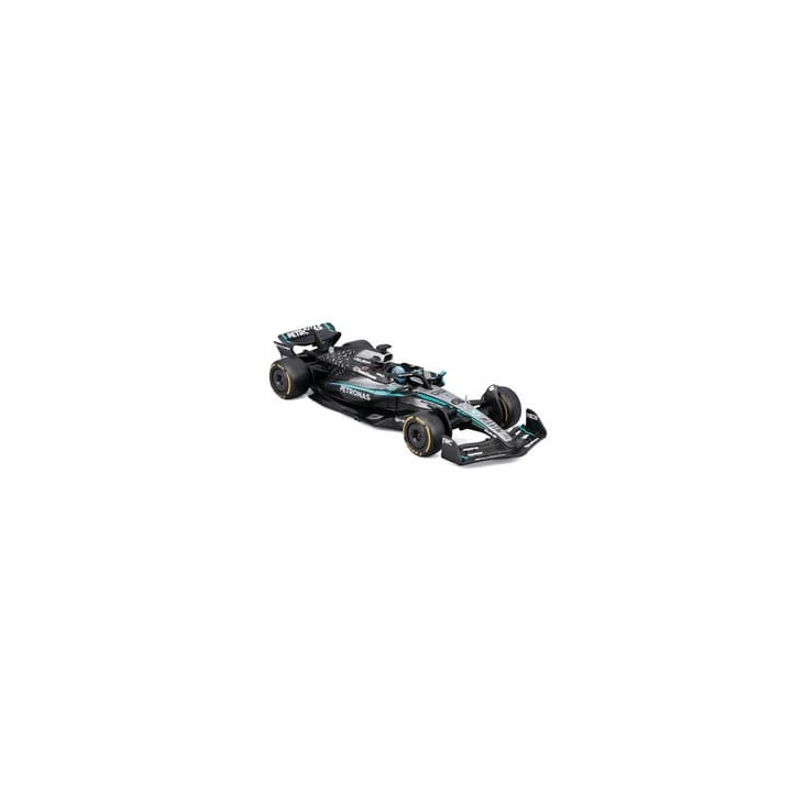 Bburago - RACE F1 v dekorativním boxu, Mercedes-AMG Petronas W16 (2025),  63 George Russell, 1:43