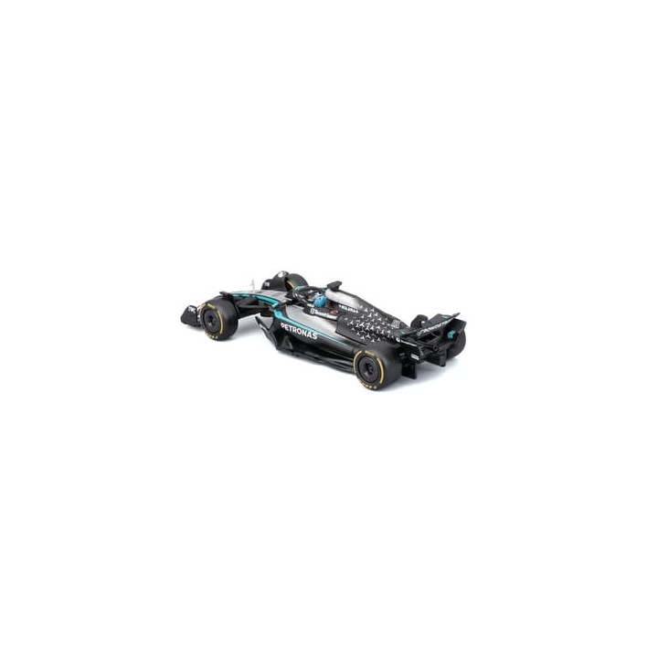 Bburago - RACE F1 v dekorativním boxu, Mercedes-AMG Petronas W16 (2025),  63 George Russell, 1:43