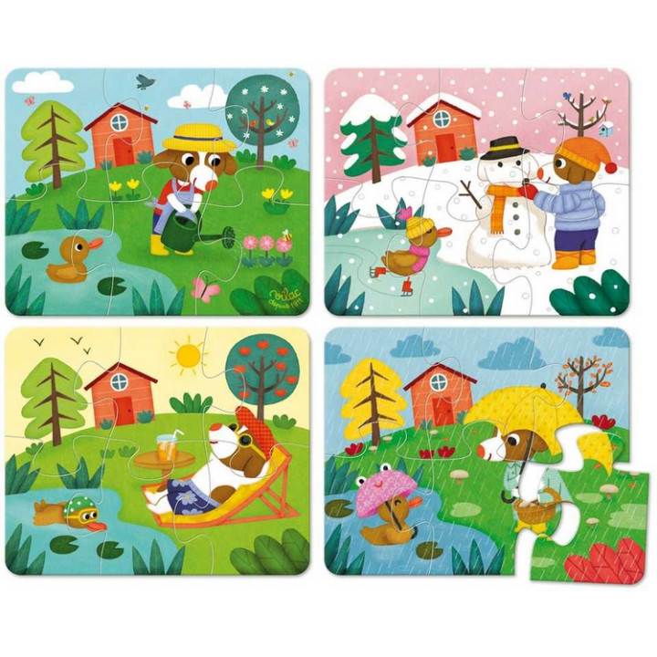 Vilac Dřevěné puzzle 4 období