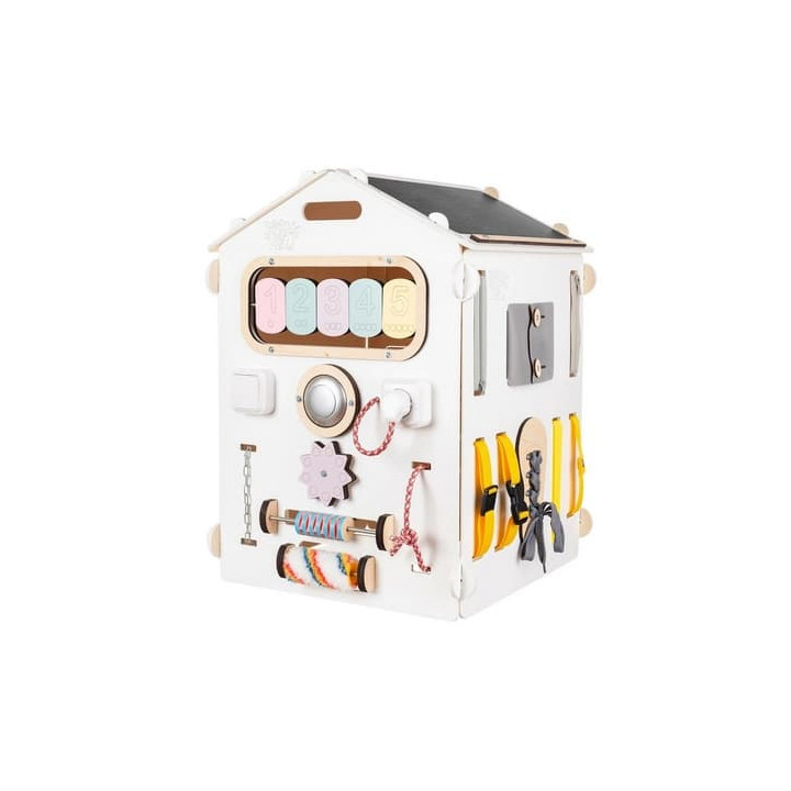 BusyKids Activity board Domeček pastelově bílý