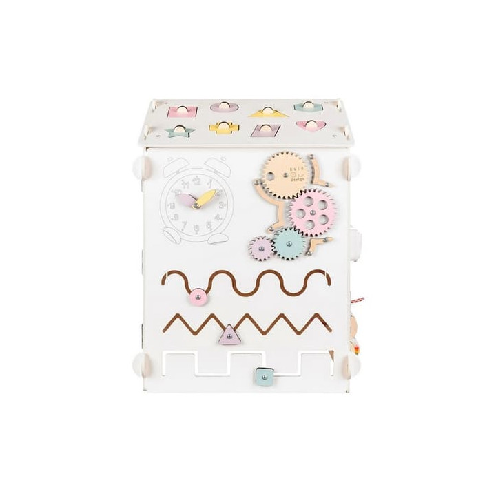 BusyKids Activity board Domeček pastelově bílý