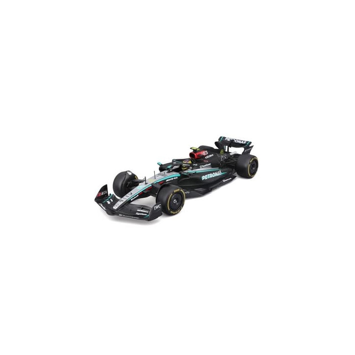 Bburago - RACE F1 v dekorativním boxu, Mercedes-AMG Petronas W15 (2024),  44 Lewis Hamilton, 1:24