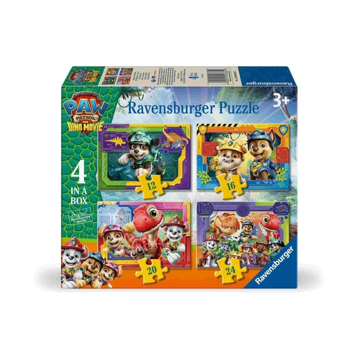Puzzle Tlapková patrola: Dinosauří film 4 v 1