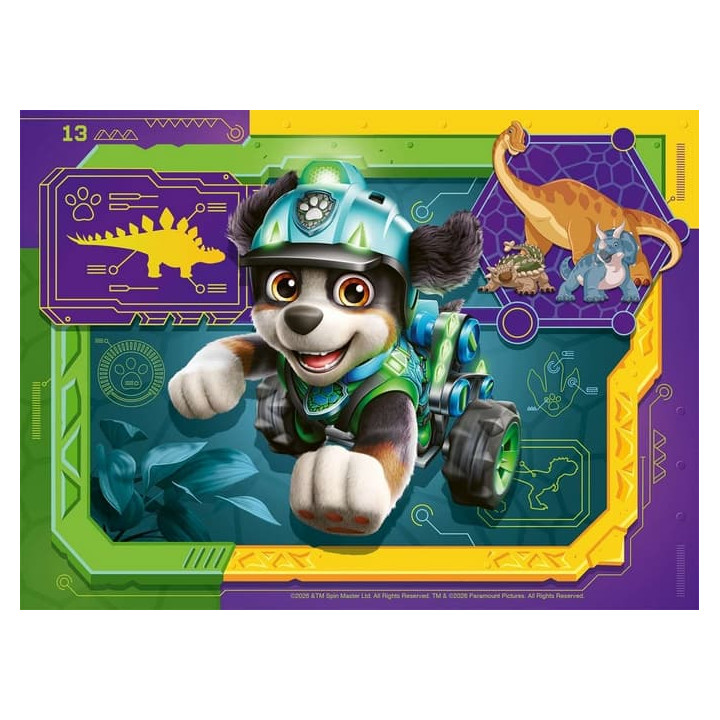 Puzzle Tlapková patrola: Dinosauří film 4 v 1