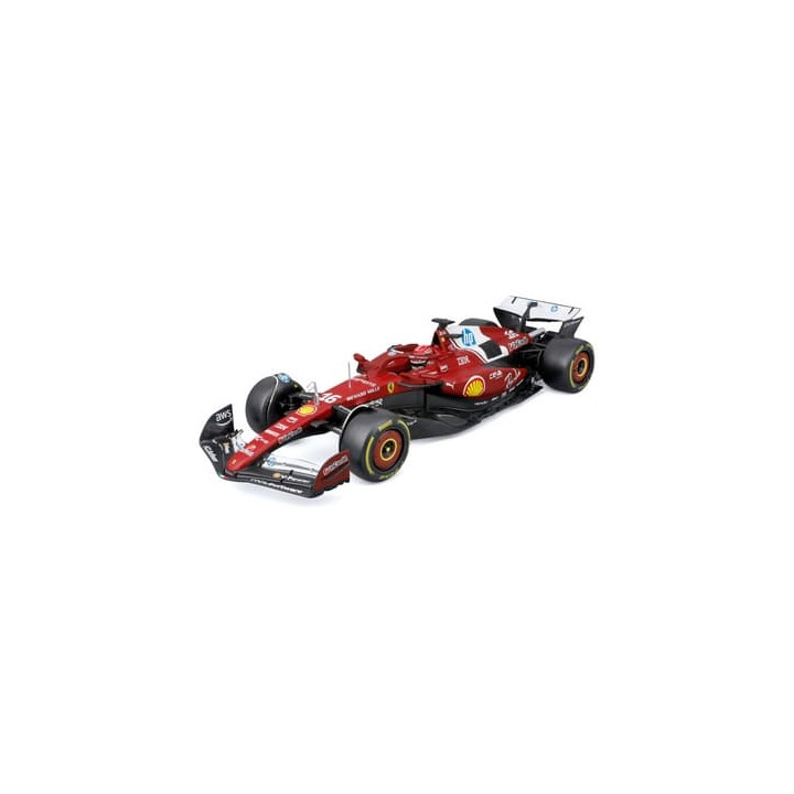 Bburago – RACE Formule F1 Ferrari SF-25 (2025) s helmou,  16 Charles Leclerc, 1:18