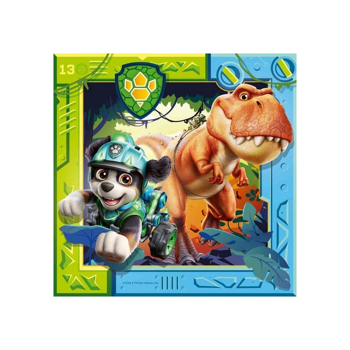 Puzzle Tlapková patrola: Dinosauří film 3x49 dílků