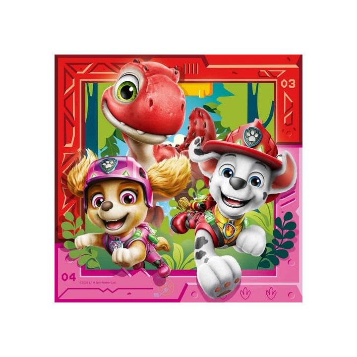 Puzzle Tlapková patrola: Dinosauří film 3x49 dílků