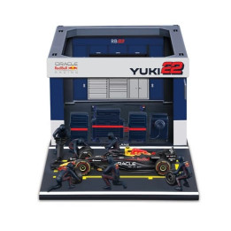 Bburago - Formula Racing F1 Pit Pass set - Oracle Red Bull Racing RB21 (2025)  22 Yuki Tsunoda, 1:43