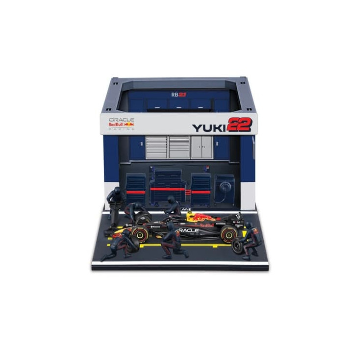 Bburago - Formula Racing F1 Pit Pass set - Oracle Red Bull Racing RB21 (2025)  22 Yuki Tsunoda, 1:43