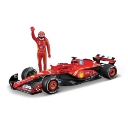 Bburago - RACE F1 s figurkou jezdce, Ferrari SF-24 (2024),  16 Charles Leclerc, 1:24