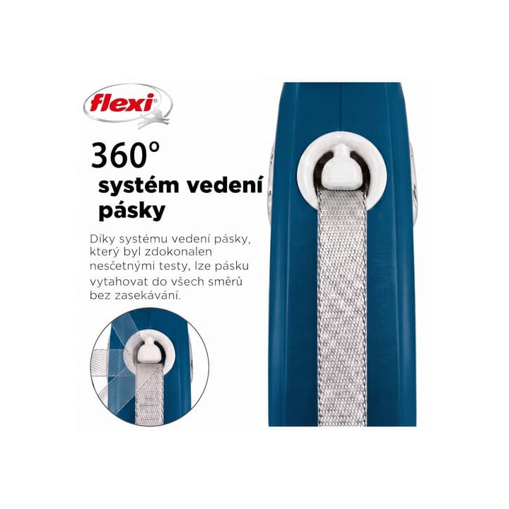 Flexi Vodítko Comfort Plus S pásek 5m modré