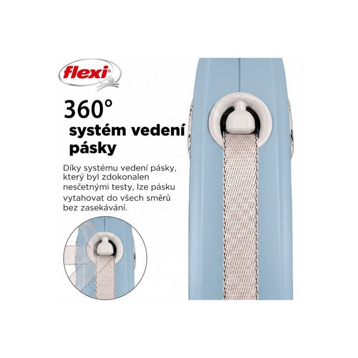 Flexi Vodítko Comfort Plus XS pásek 3m světle modré