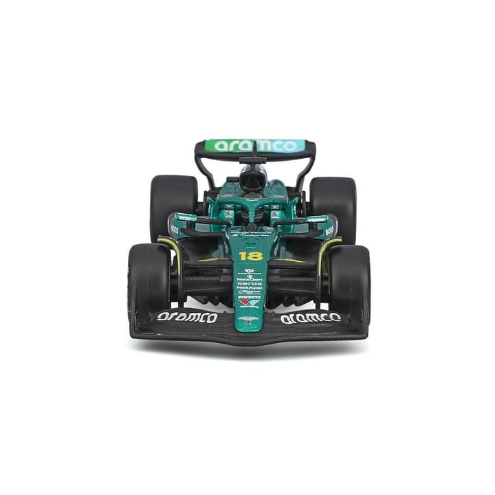 Bburago - RACE F1 v dekorativním boxu, Aston Martin AMR25 (2025),  18 Lance Stroll, 1:43