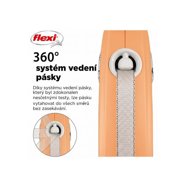 Flexi Vodítko Comfort Plus S pásek 5m světle žluté