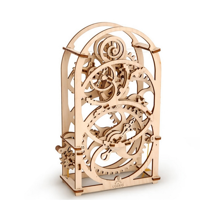 Ugears 3D dřevěné mechanické puzzle Hodinový strojek