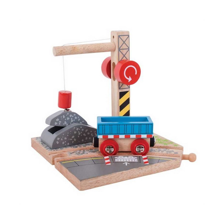 Bigjigs Rail Jeřáb se štěrkem