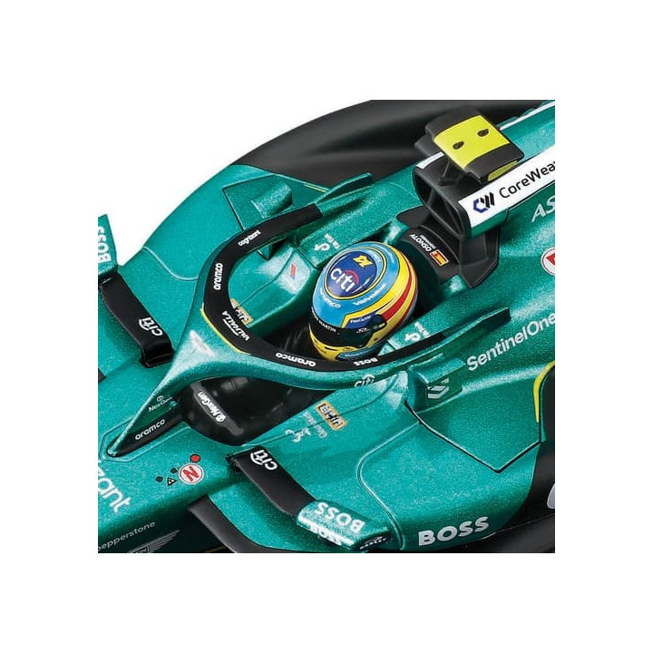 Bburago - RACE F1 v dekorativním boxu, Aston Martin AMR25 (2025),  14 Fernando Alonso, 1:24