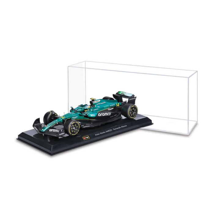 Bburago - RACE F1 v dekorativním boxu, Aston Martin AMR25 (2025),  14 Fernando Alonso, 1:24