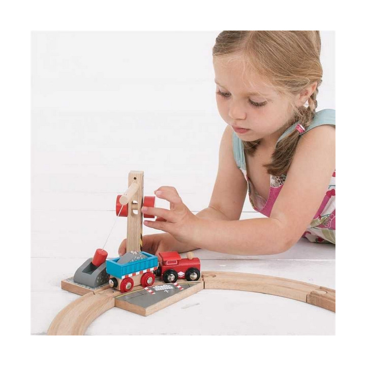 Bigjigs Rail Jeřáb se štěrkem